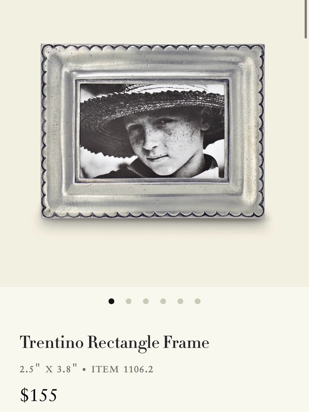 NEW, MATCH PEWTER TRENTINO RECTANGLE PICTURE FRAME, MATCH 1995, PHOTO FRAME